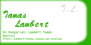tamas lambert business card